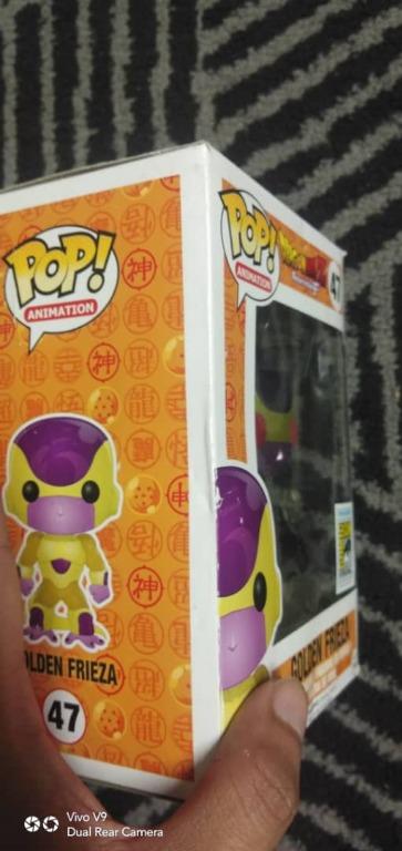 Funko Pop Golden Frieza 47 SDCC Red Eyes DAMAGED Fast Free