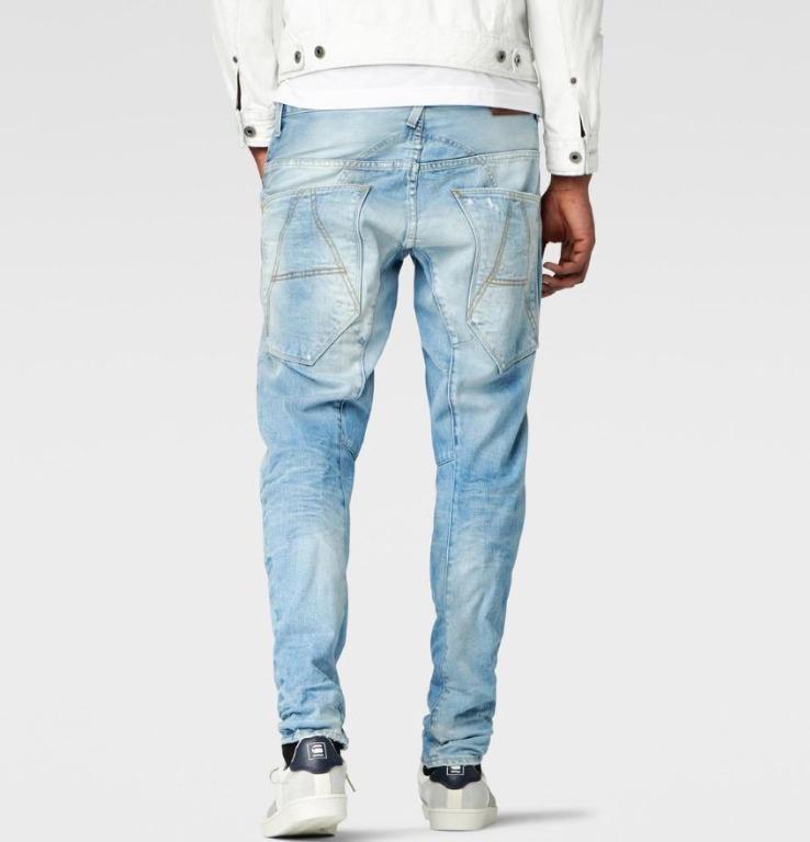 g star a crotch tapered jeans