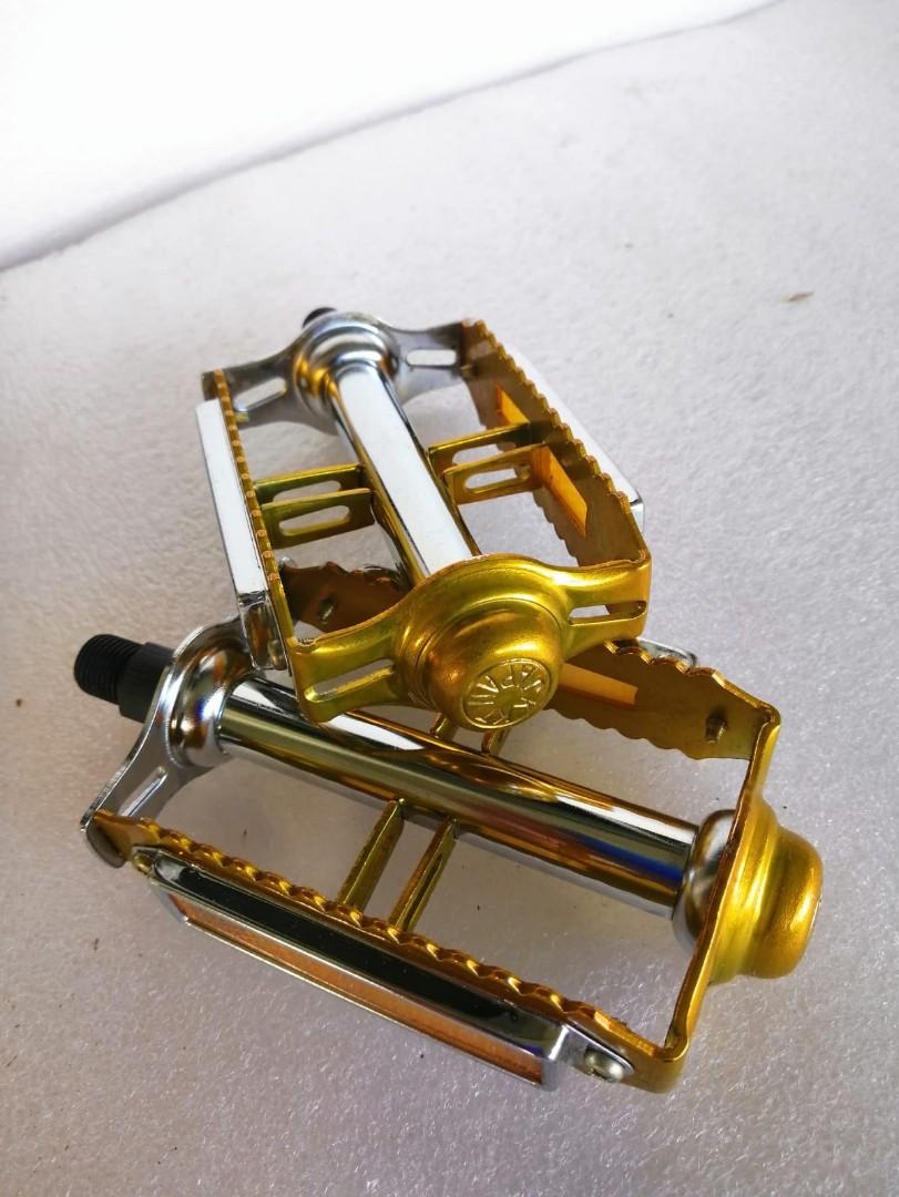 gold bmx pedals