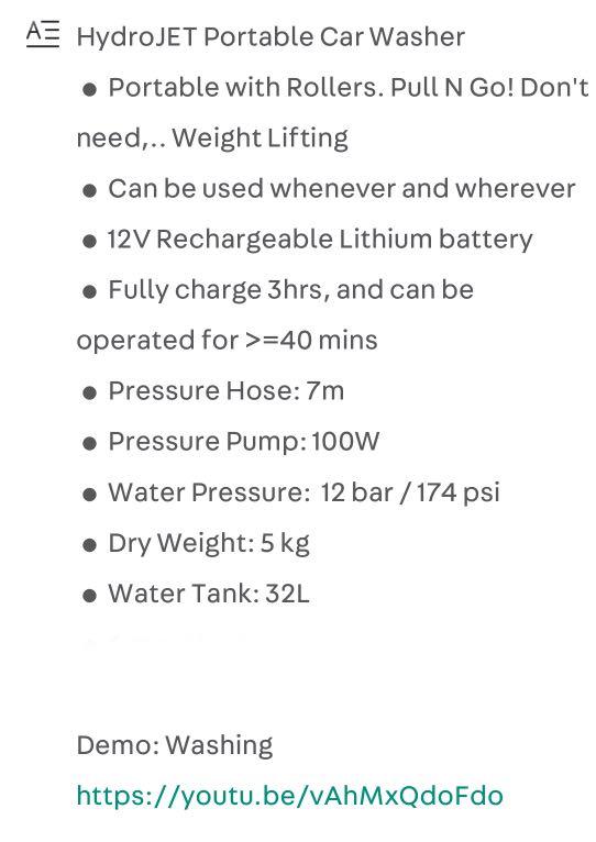 Hydro jet car washes, Car Accessories, Accessories on Carousell