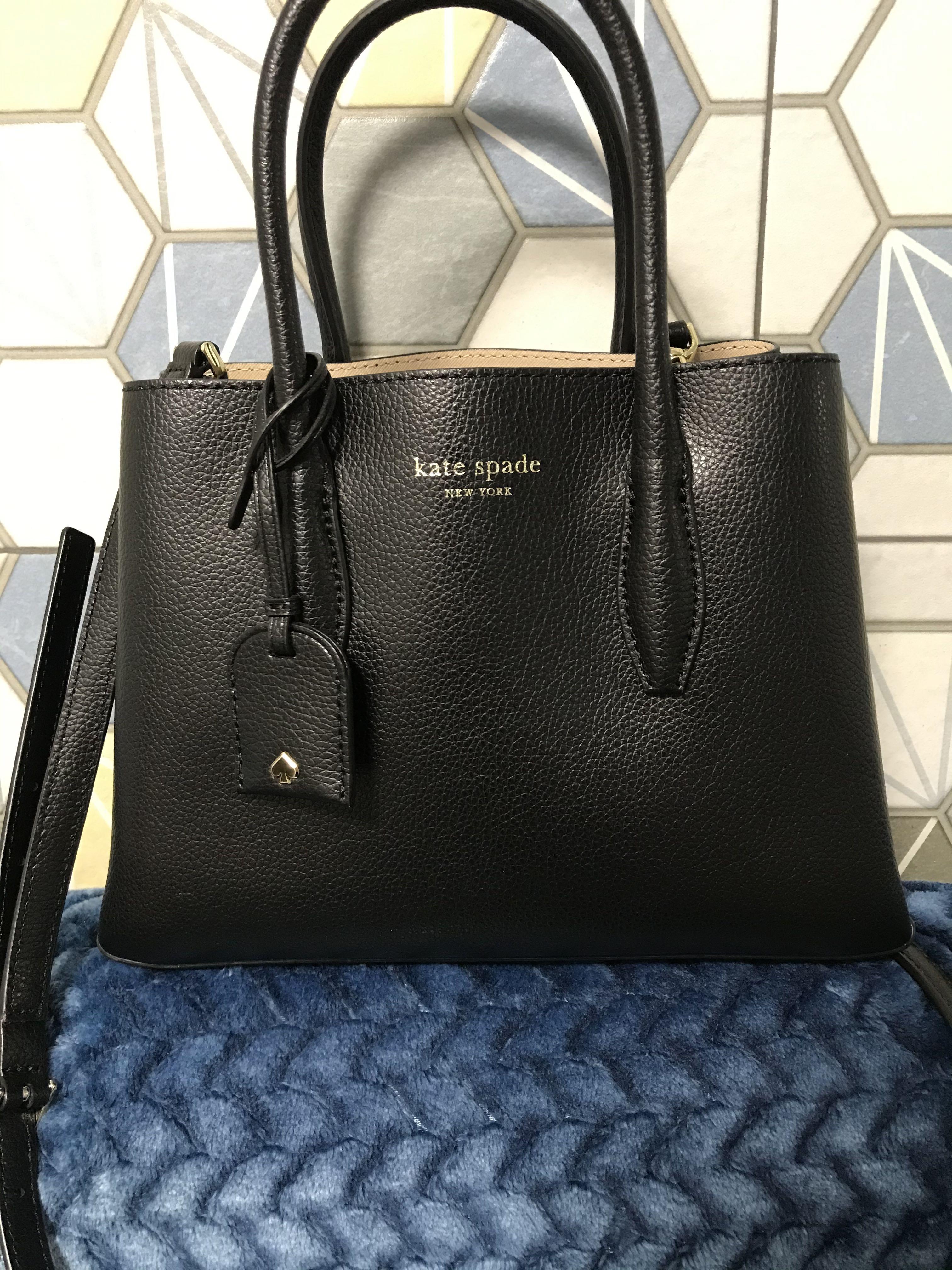 Kate Spade Small Black Eva Satchel Bag, Luxury, Bags & Wallets on Carousell