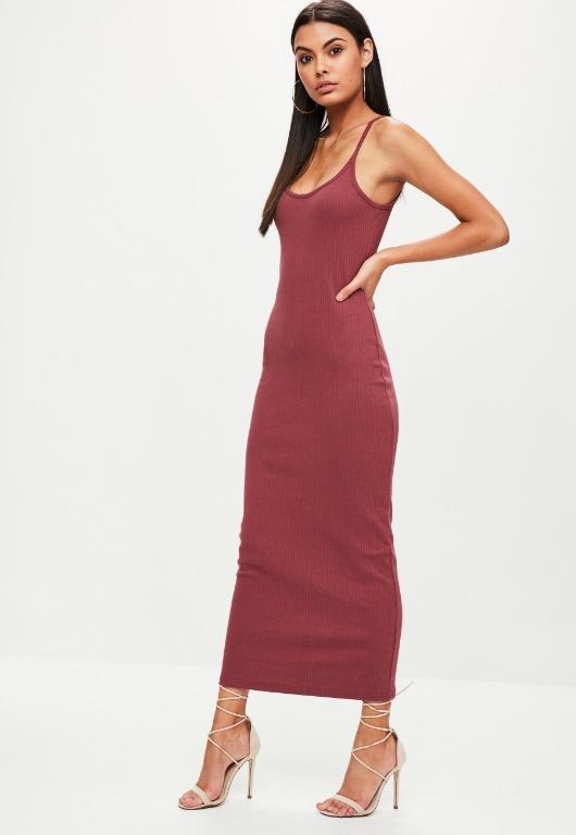 Missguided top burgundy dress
