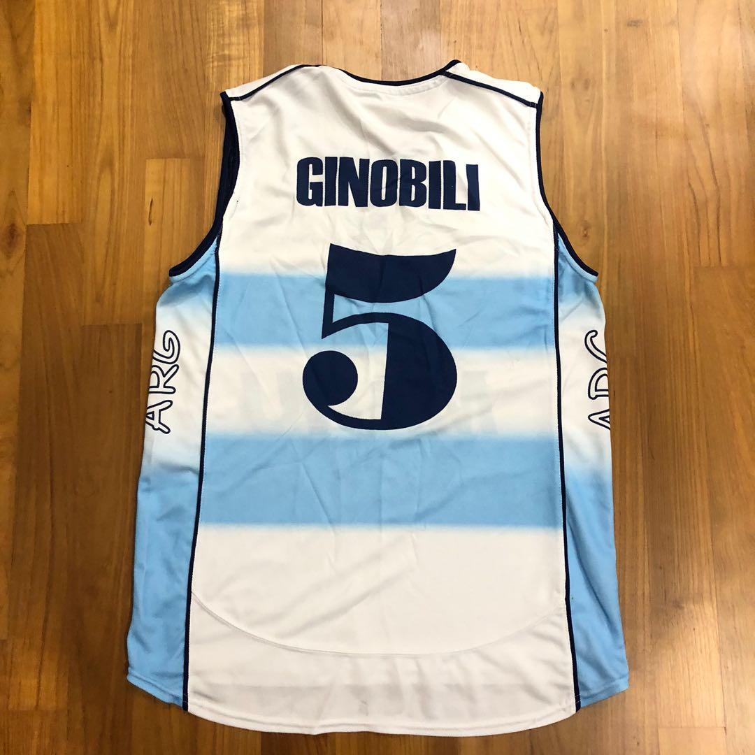 Retro Manu Ginobili Ginóbili #5 Scola Team Argentina Jersey All Stitched  S-5XL