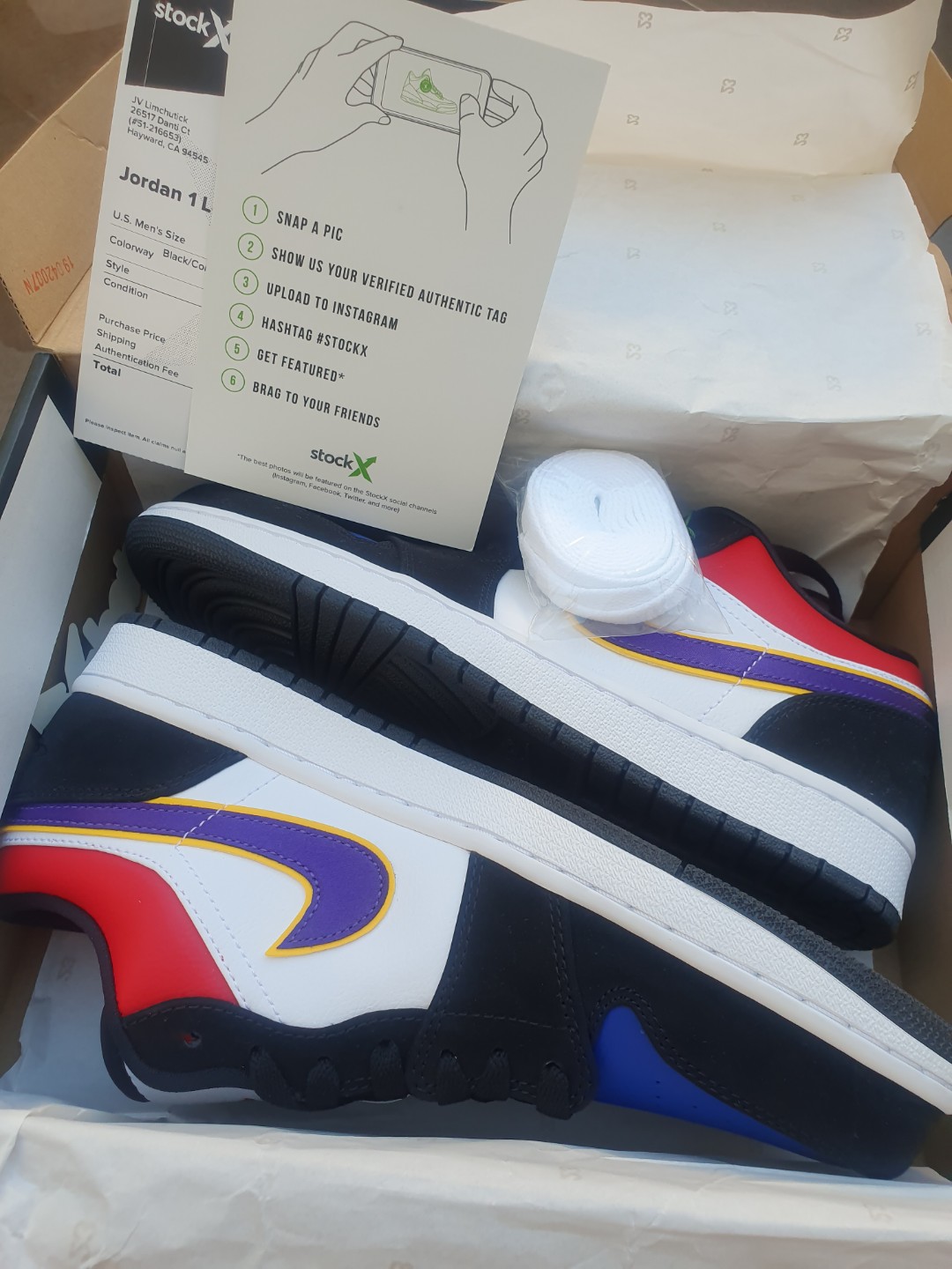 Nike Jordan 1 Lakers Top 3 Brand New, Men's Fashion, Footwear, Sneakers on  Carousell