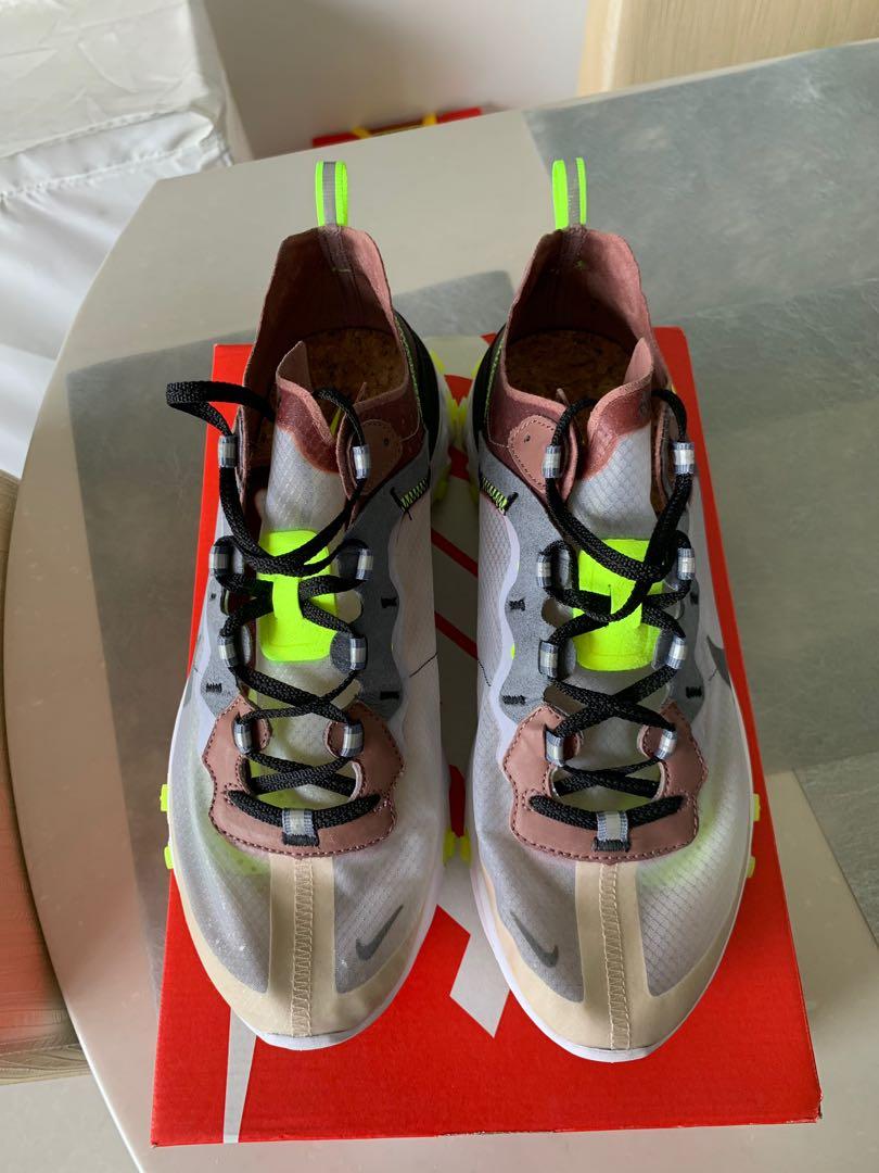 nike react element 87 desert sand on feet