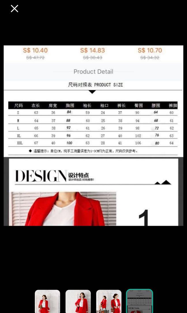 Red blazer shorts set Women s Fashion Coats Jackets and
