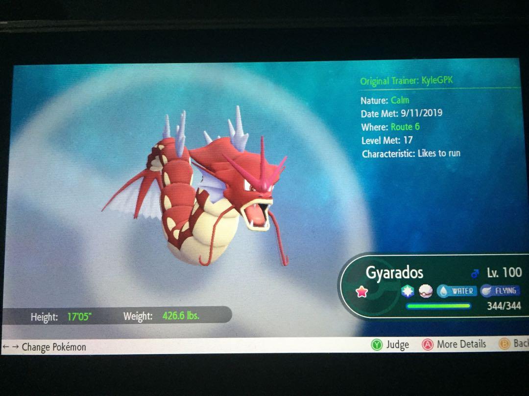 Square Shiny 6iv Ultra Shiny Gyarados Pokemon Sword And Shield Games Electronic Games