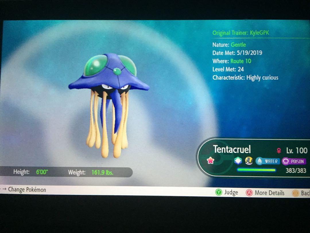 Shiny Tentacruel Pokemon Lets Go Pikachu Eevee Video Gaming Gaming Accessories Game Gift Cards Accounts On Carousell