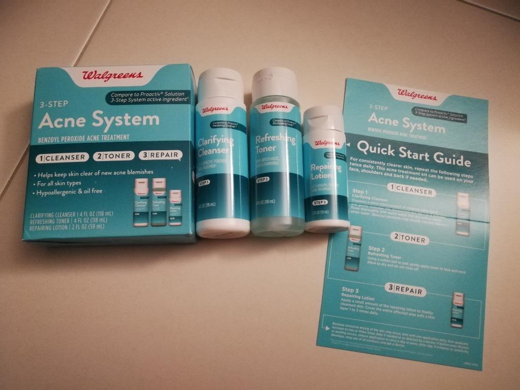 Walgreens Proactiv 3 Step Acne System Benzoyl Peroxide Acne