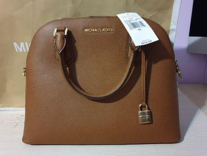 CLEARANCE SALE! MICHAEL KORS ADELE LARGE DOME LEATHER SCARLET SATCHEL 35H8GAFS3L