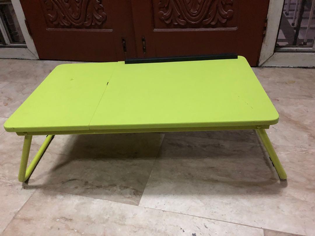 Apple green lap table (Category: Changing Tables & Stations) located in Quezon City. Submitted by preloved_by_purple (Listing ID 274320767, Image 3). Description: Used Fair condition Note the scratched parts on the pictures Delivery update for ECQ!!! Options now include: Grab / Lalamove / Angkas ***Shipping fee will be paid by the Buyer ***Option for COD (but will depend on courier) #inQC #inManila #inSanJuan #inMakati #inBGC #inParañaque #inMani