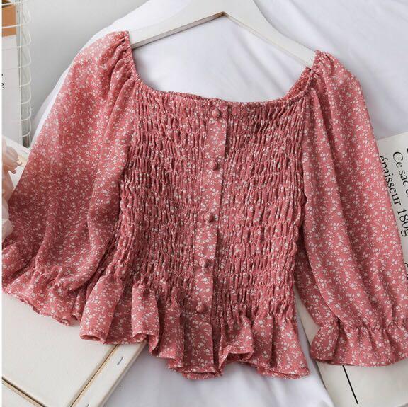 ruffle bell sleeve top