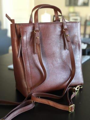 camilla convertible leather backpack