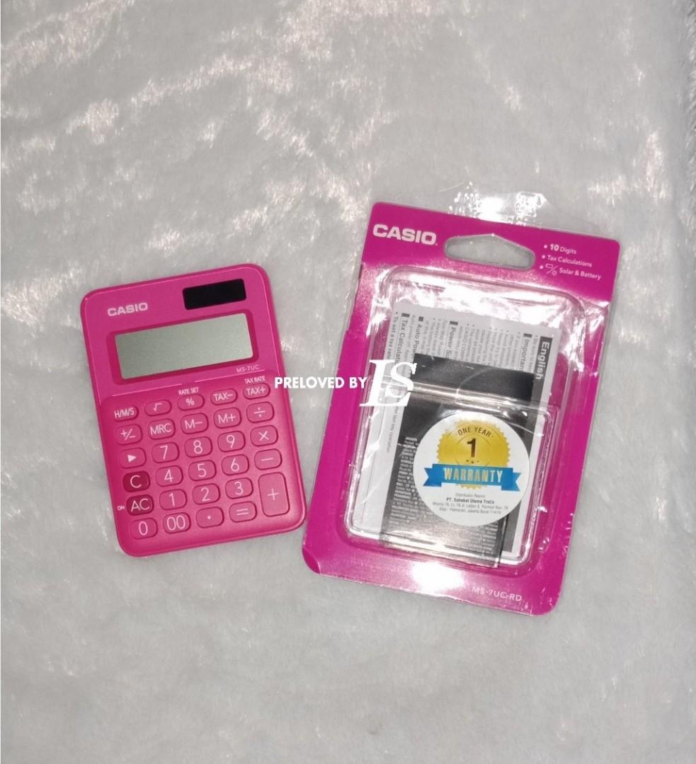 CASIO Calculator MS-7UC - Hot Pink, Buku & Alat Tulis, Alat Tulis di  Carousell