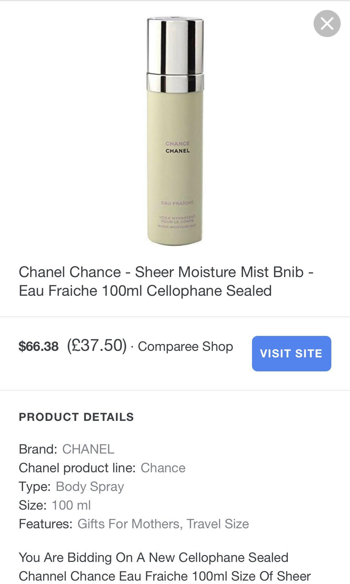 Buy Chanel Chance Eau Fraiche Bodyspray (100ml) from £40.00 (Today