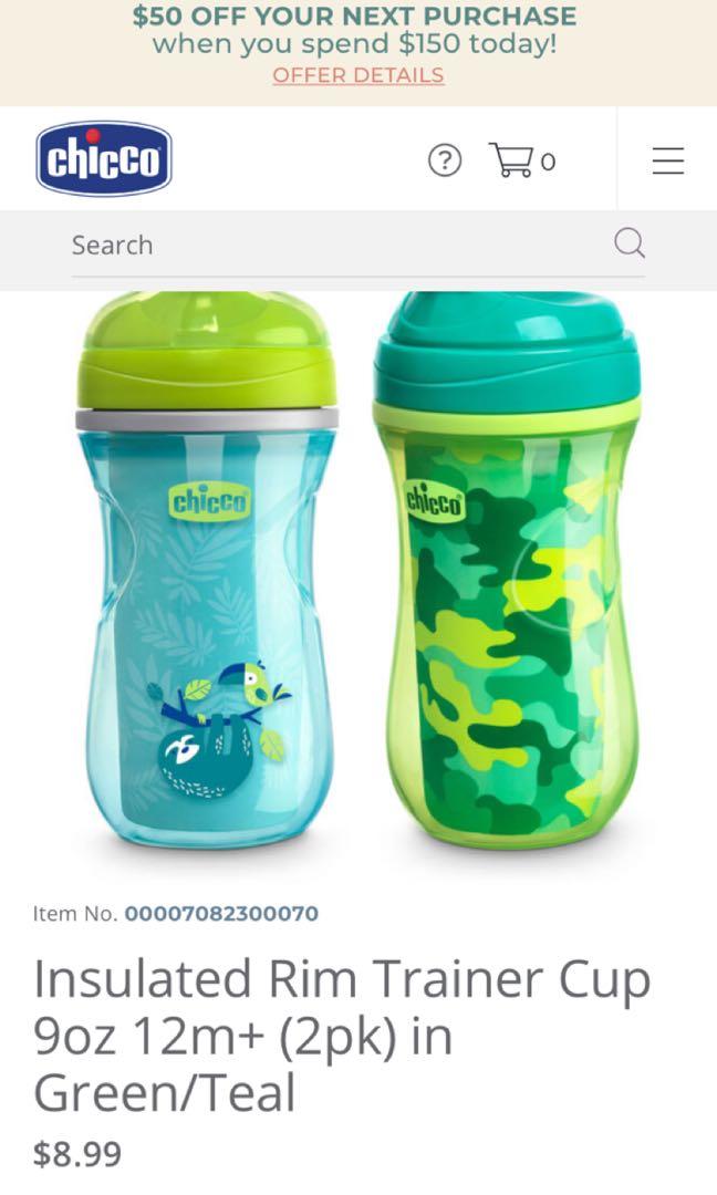 Chicco Insulated Rim Trainer Cup 9oz 12m Like New Botol Minum Baby Jual Murah Brand Amerika Bayi Anak Perawatan Makanan Anak Di Carousell
