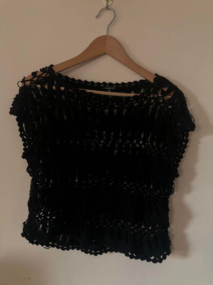 Crochet Lace Top, Women's Fashion, Tops, Sleeveless on Carousell
