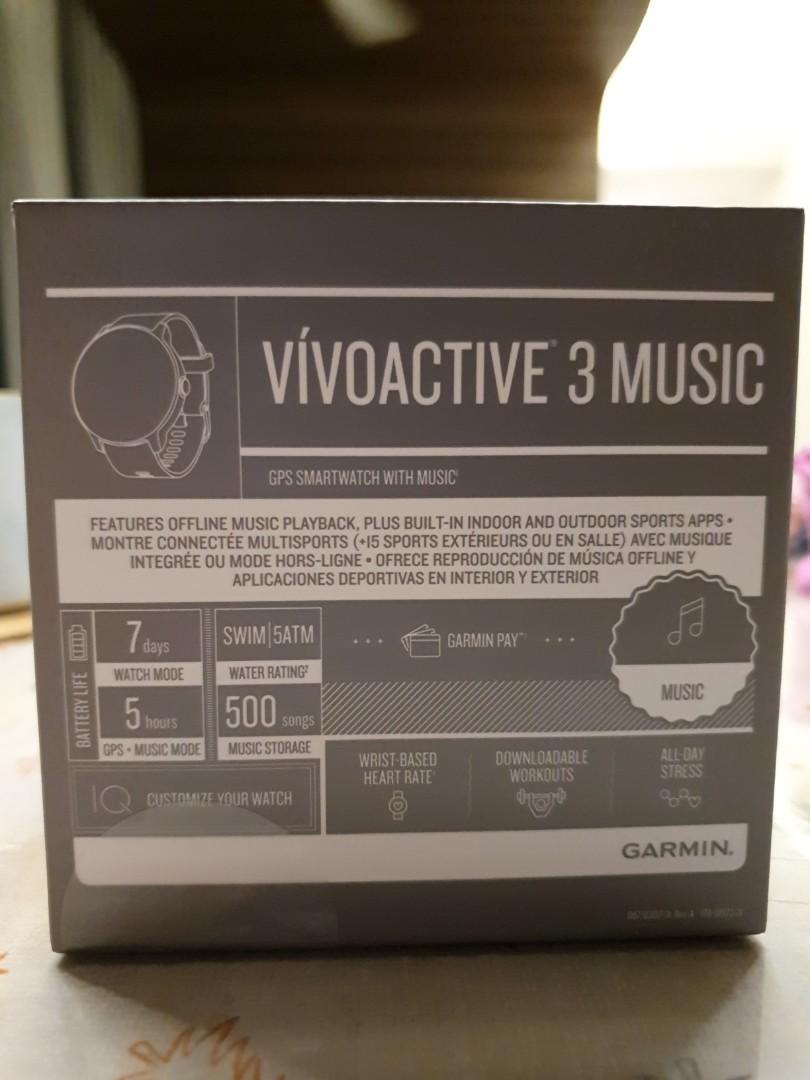 Garmin Vivoactive 3 Music Granite Blue Rose Gold Colour