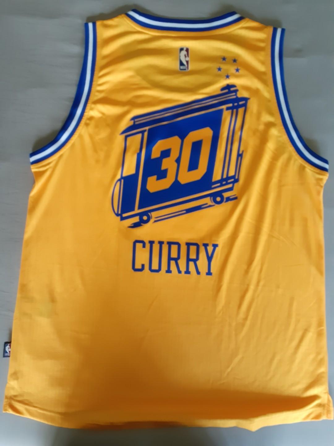 Golden State Warriors #30 Stephen Curry Gold NBA Swingman City