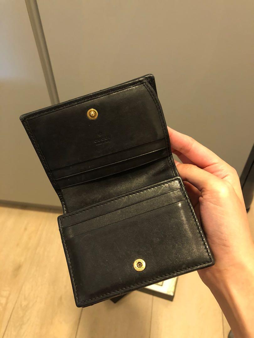 Gucci GG marmont black small quilted leather wallet (1000% Real), 名牌, 袋 & 銀包 - Carousell
