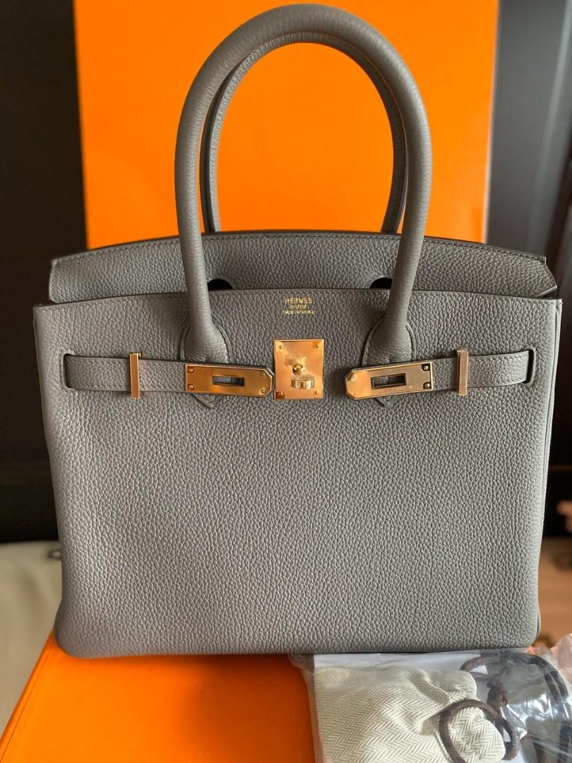 Hermes Birkin 30 Etain GHW, Luxury, Bags & Wallets on Carousell