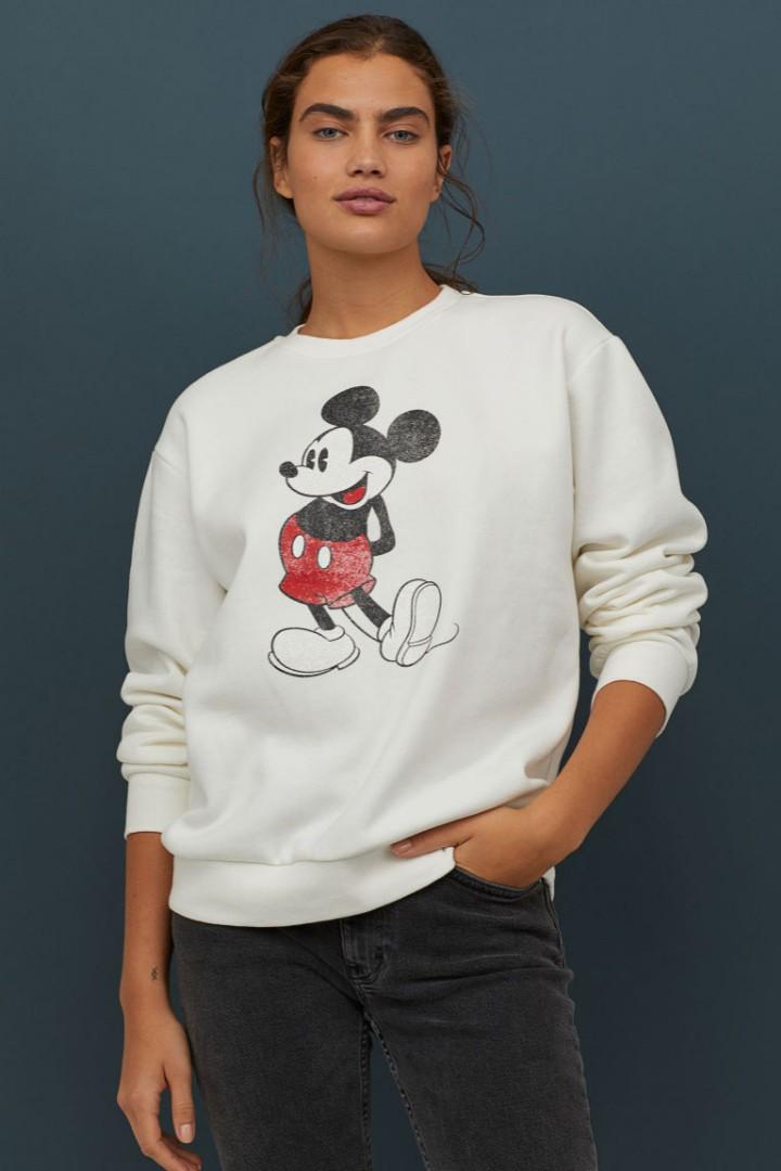 mickey mouse print sweatshirt