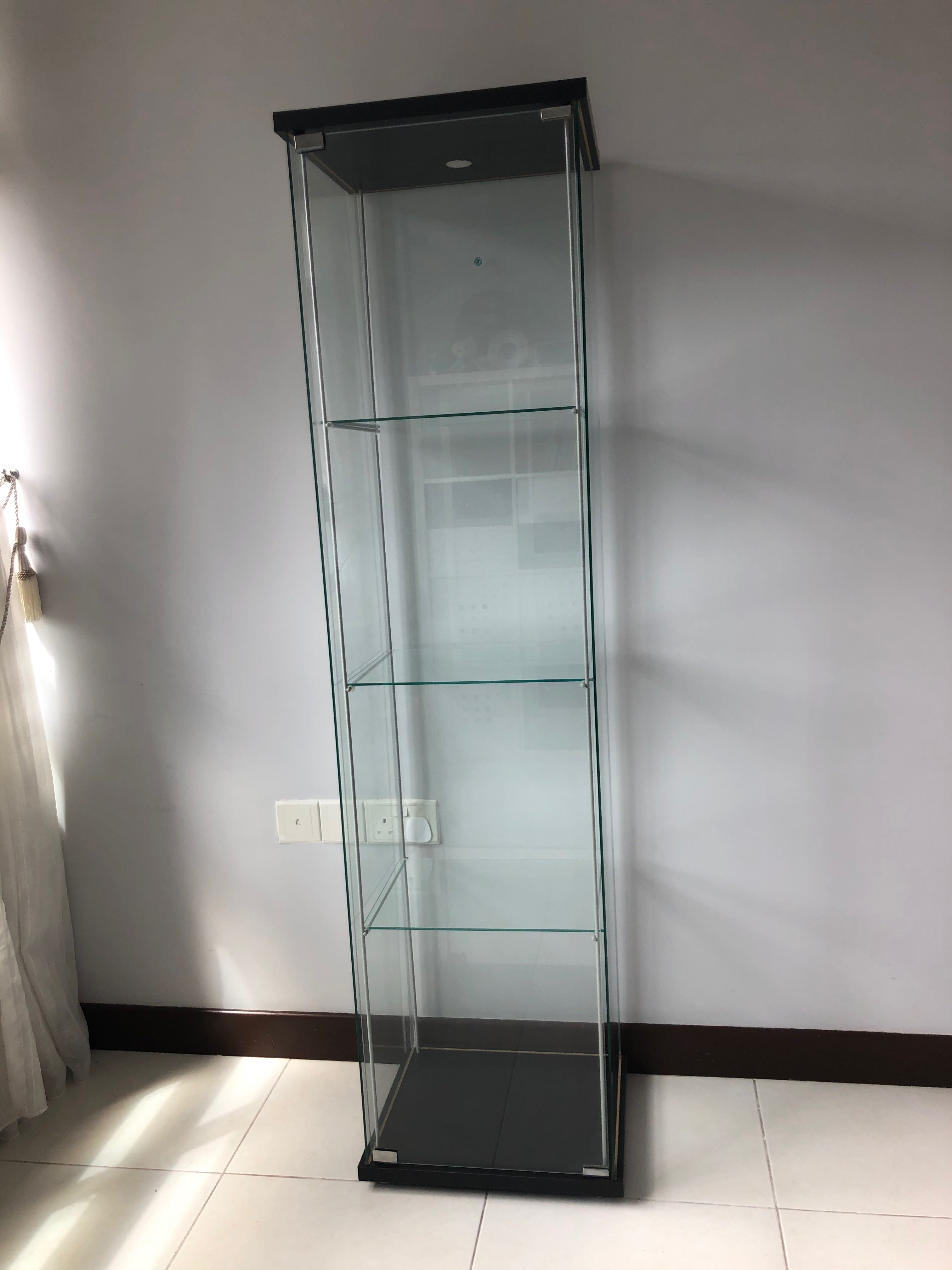 Ikea Glass Cabinet Furniture Shelves Drawers On Carousell