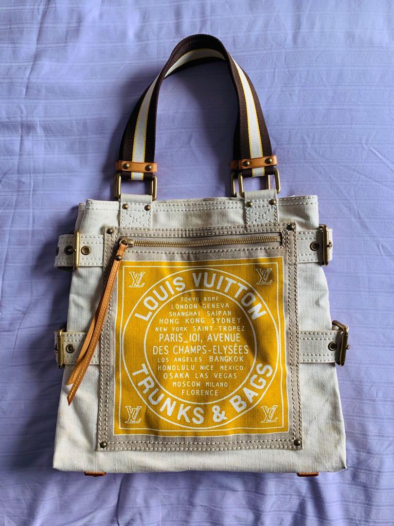 Louis Vuitton Yellow Globe Trotter Shopper Bag.  Luxury, Lot #19015