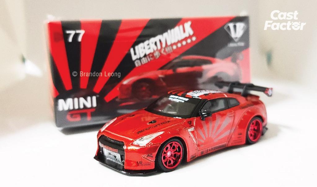Mini GT #77 LB Works Nissan GT-R R35 Candy Red - Double-Wing (RHD 