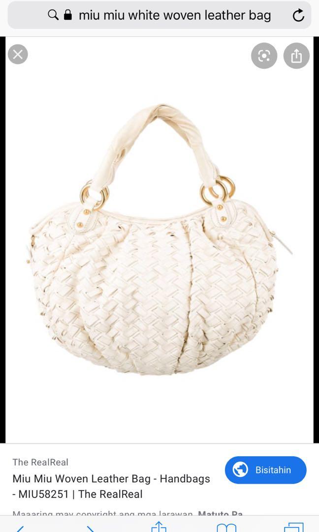 miu miu woven bag
