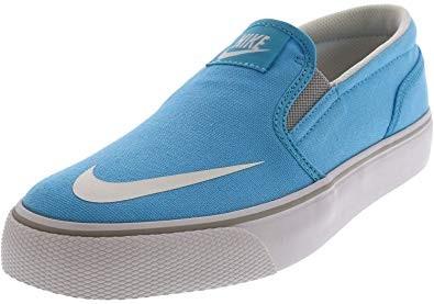 blue nike slip ons