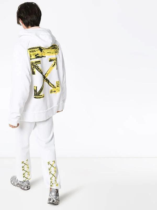 Pre Order Off White FW19 arrow acrylic white hoodie Men s Fashion Tops Sets Hoodies on Carousell