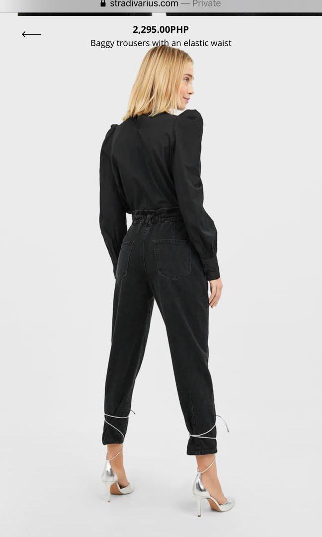 stradivarius paperbag jeans