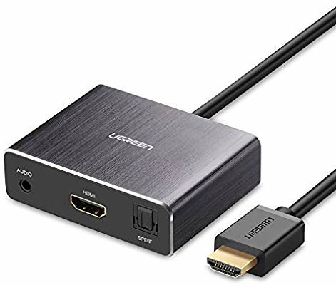  HDMI Audio Extractor,eSynic Professional HDMI Audio Extractor  4K HDMI Optical Adapter HDMI Audio Splitter with Power Switch Supports  Optiacl RCA and 3.5mm Audio Output for HDTV Blu-ray Player ect : Electronics