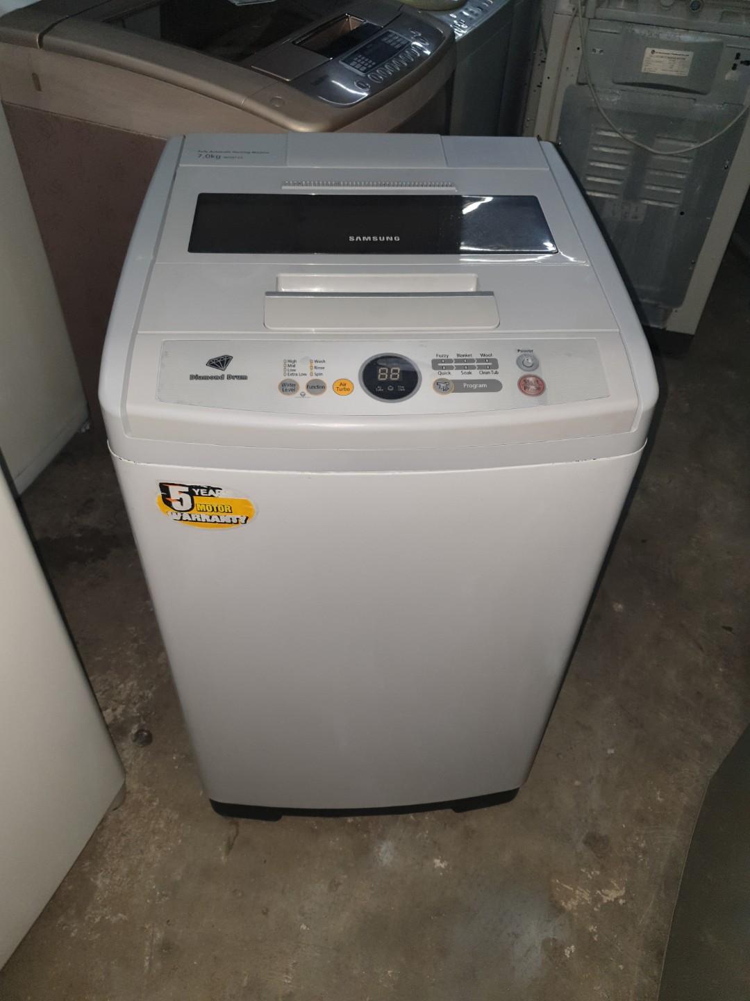 Used Samsung Washer 7 0kg Washing Machine Mesin Basuh Fully Automatic Stainless Steel Drum In Good Condition Kitchen Appliances On Carousell