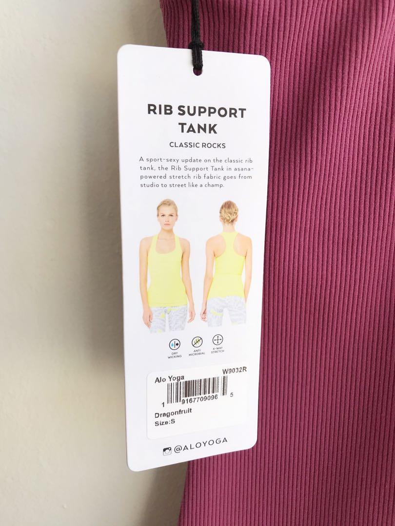 Alo Yoga Dragonfruit Rib Support Tank Size Small, Women's Fashion,  Activewear on Carousell