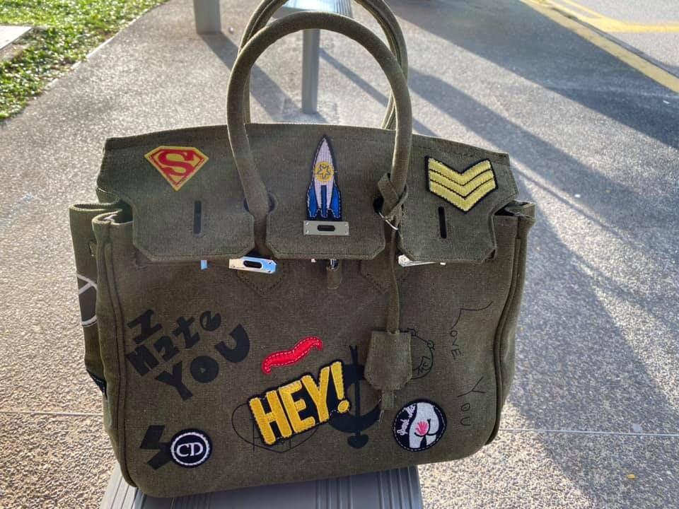 Army style Birkin inspired bag Women s Fashion Bags Wallets