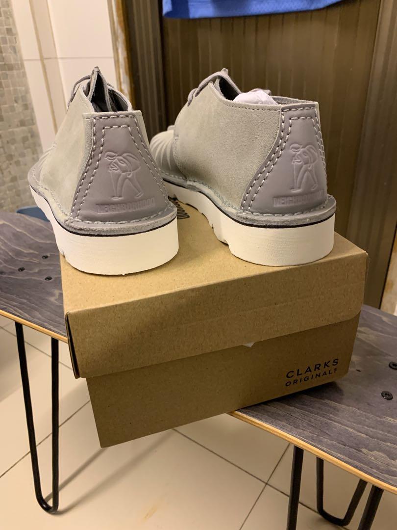 CLARKS ORIGINALS X NEIGHBORHOOD DESERT TREK GREY uk 8, 男裝, 鞋 