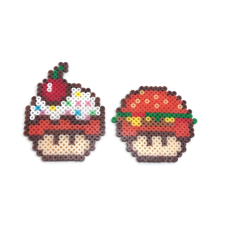 DIY Hama Artkal Perler Beads Mario Bros Sweets, Hobbies Toys