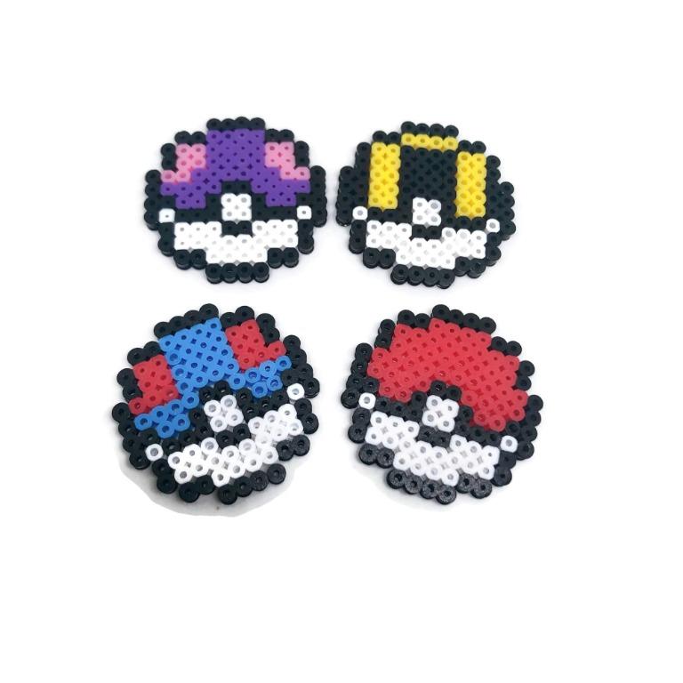 DIY Hama Artkal Perler Beads Pokeballs, Hobbies Toys