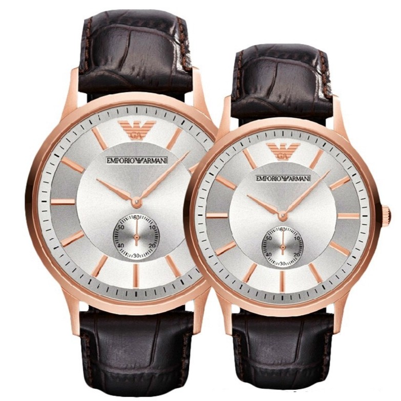 armani watch couple set