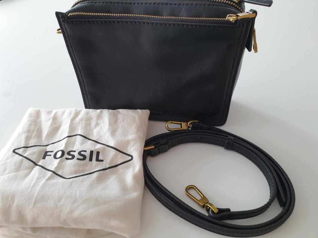 Fossil Campbell Black Crossbody Bag, Luxury, Bags & Wallets on 