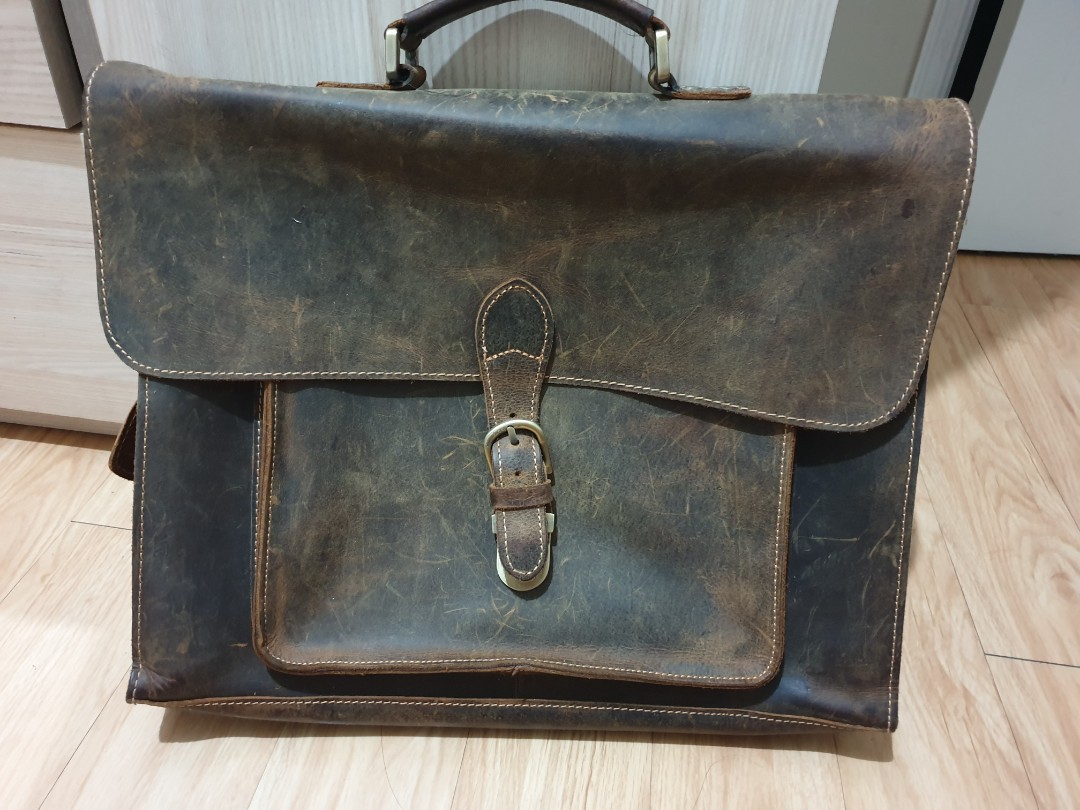 genuine leather briefcase bag