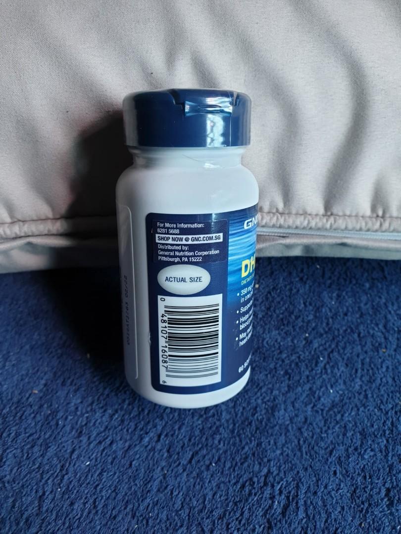 GNC DHA 250 Fish Oil 60 softgels, Everything Else on Carousell