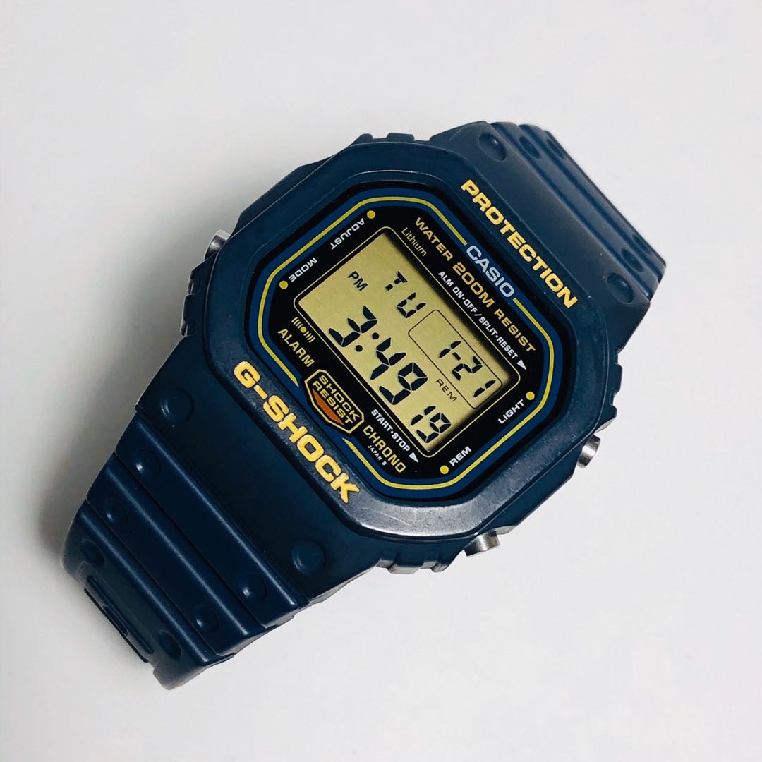 G-Shock DW5600C DW-5600B DW-5600B-2V BLUE 200M Module 901 Rare