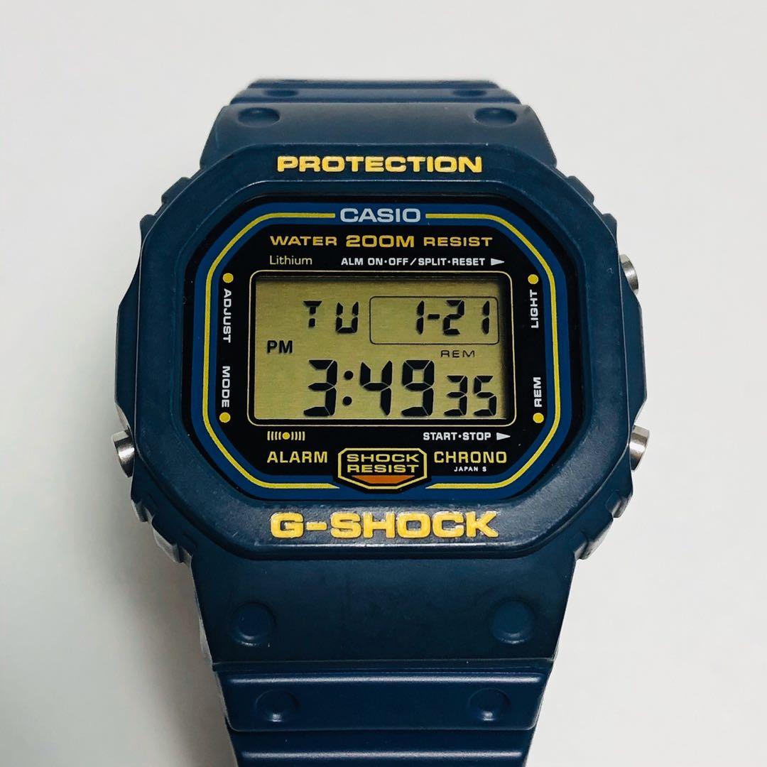 G-Shock DW5600C DW-5600B DW-5600B-2V BLUE 200M Module 901 Rare Vintage  Japan H