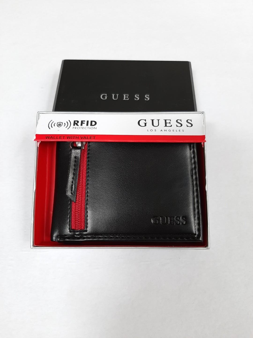 Guess Men's Black Bifold Wallet w/ RFID Protection, Men's Fashion