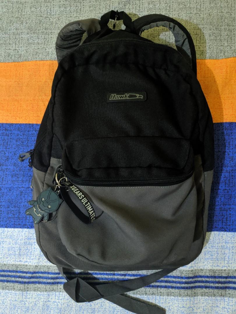 Hawk Backpack Gray Black Men s Fashion Bags Backpacks on Carousell
