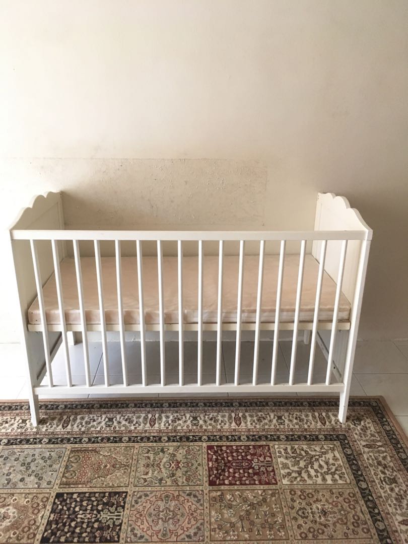 Ikea baby cot + mattress, Babies & Kids, Baby Nursery & Kids Furniture