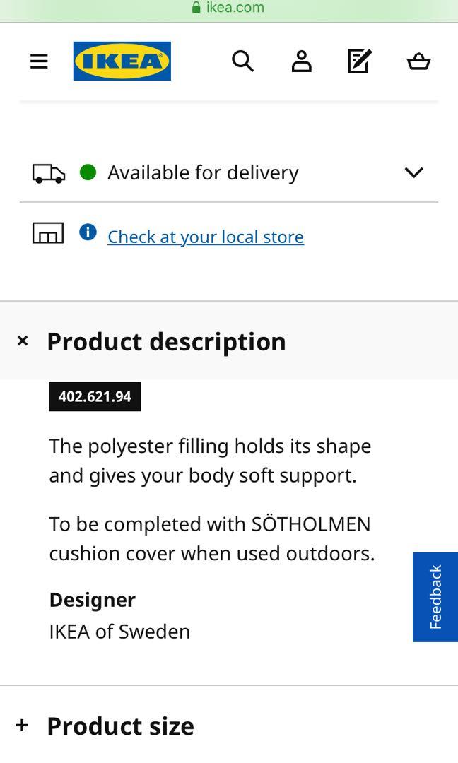 Ikea Inner Polyester Furniture Home Living Home Decor Cushions Throws On Carousell